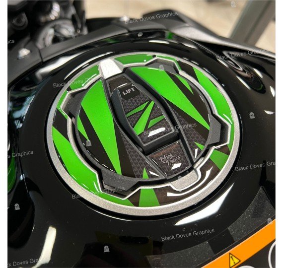 Protezione Adesivo Resinato Tappo Serbatoio Compatibile con Moto KAWASAKI  Z400 Z650 Z900 Ninja 400 650 Versys X 300 1000