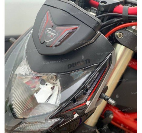 Adesivi 3D Protezione Frontale compatibili con / sostitutivo per Ducati Streetfighter...