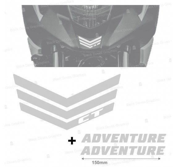 3x Rifrangenti ADESIVI Blu compatibile con VRF 1200 X HONDA CROSSTOURER moto 